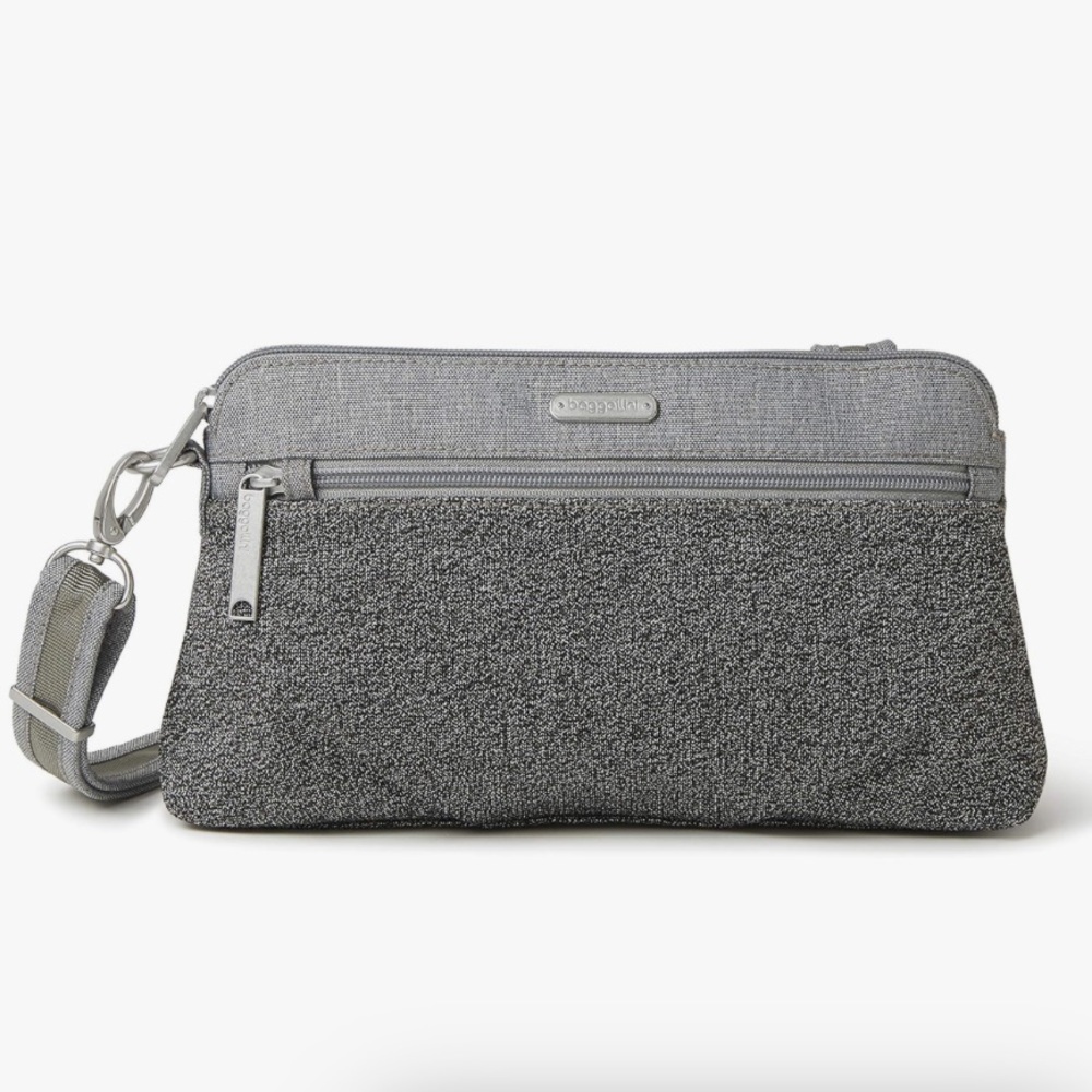 Baggallini Securtex Anti-Theft Everyday Crossbody Bag Charcoal Heather Gray